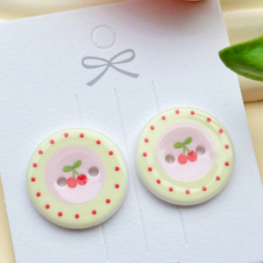 4-Hole Cartoon Button 2.5CM ( 0.98 inch )(2/7 PCS)