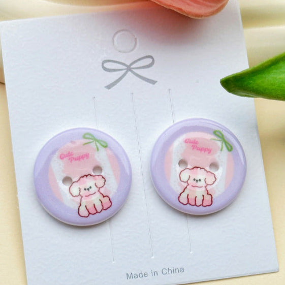 4-Hole Cartoon Button 2.5CM ( 0.98 inch )(2/7 PCS)
