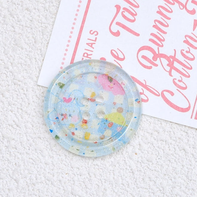 4-Hole Cartoon Pattern Button 3 * 3 cm / 1.2 * 1.2 inch ( 6/2 pcs )