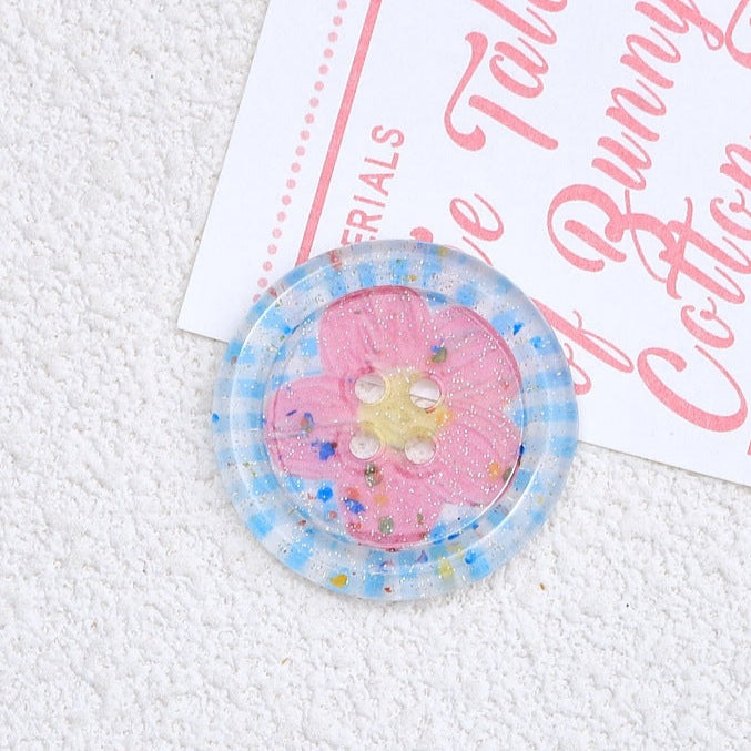 4-Hole Cartoon Pattern Button 3 * 3 cm / 1.2 * 1.2 inch ( 6/2 pcs )