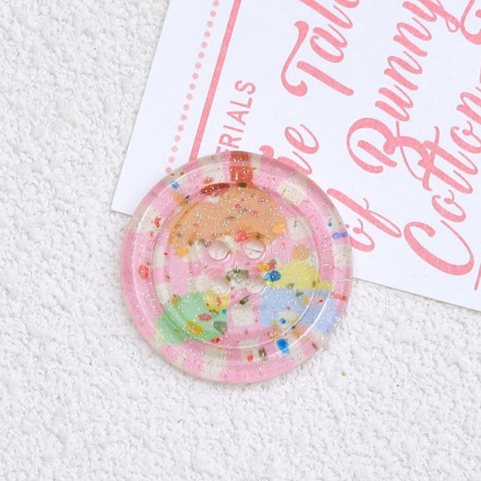 4-Hole Cartoon Pattern Button 3 * 3 cm / 1.2 * 1.2 inch ( 6/2 pcs )