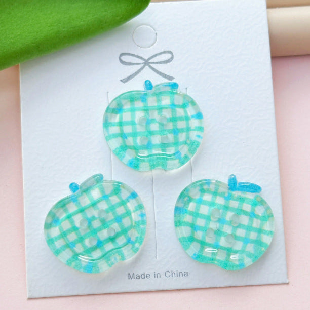 4-Hole Apple buttons 2.5 *2.3 cm ( 0.98* 0.9 inch) ( 2/12 pcs / set)