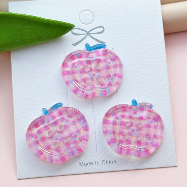 4-Hole Apple buttons 2.5 *2.3 cm ( 0.98* 0.9 inch) ( 2/12 pcs / set)