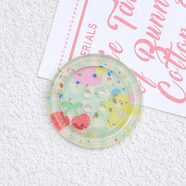 4-Hole Cartoon Pattern Button 3 * 3 cm / 1.2 * 1.2 inch ( 6/2 pcs )