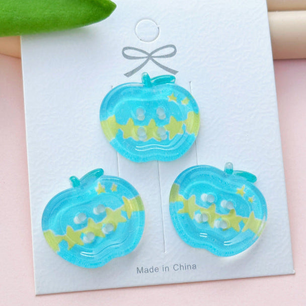 4-Hole Apple buttons 2.5 *2.3 cm ( 0.98* 0.9 inch) ( 2/12 pcs / set)