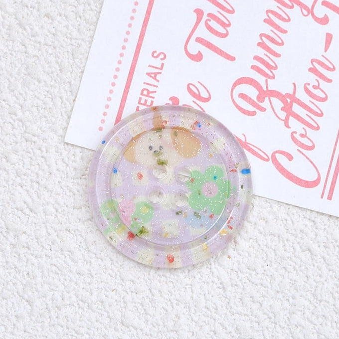4-Hole Cartoon Pattern Button 3 * 3 cm / 1.2 * 1.2 inch ( 6/2 pcs )