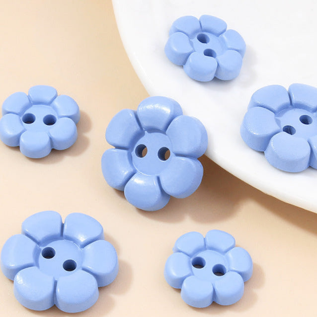2-Hole Colorful Flower Button 1.5 cm (0.6 inch) (2/11 pcs)