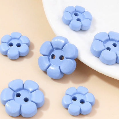 2-Hole Colorful Flower Button 1.5 cm (0.6 inch) (2/11 pcs)
