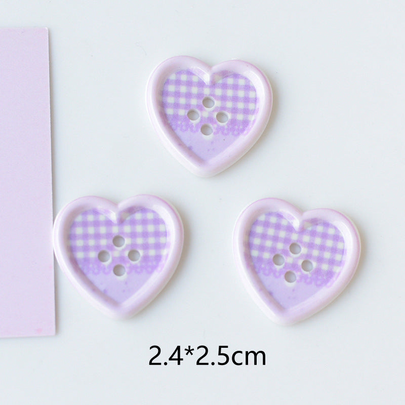 4-Hole Heart Pattern Button 2.5*2.4 cm（1*0.9 inch）（2 pcs）