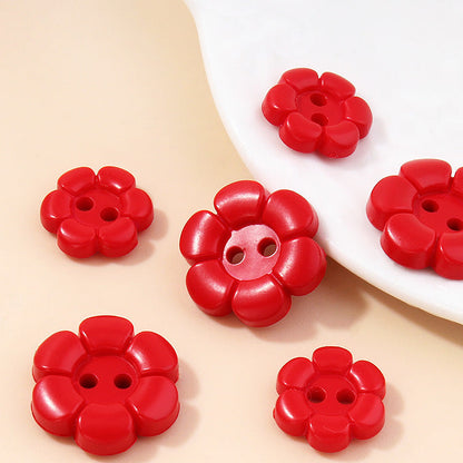 2-Hole Colorful Flower Button 1.5 cm (0.6 inch) (2/11 pcs)