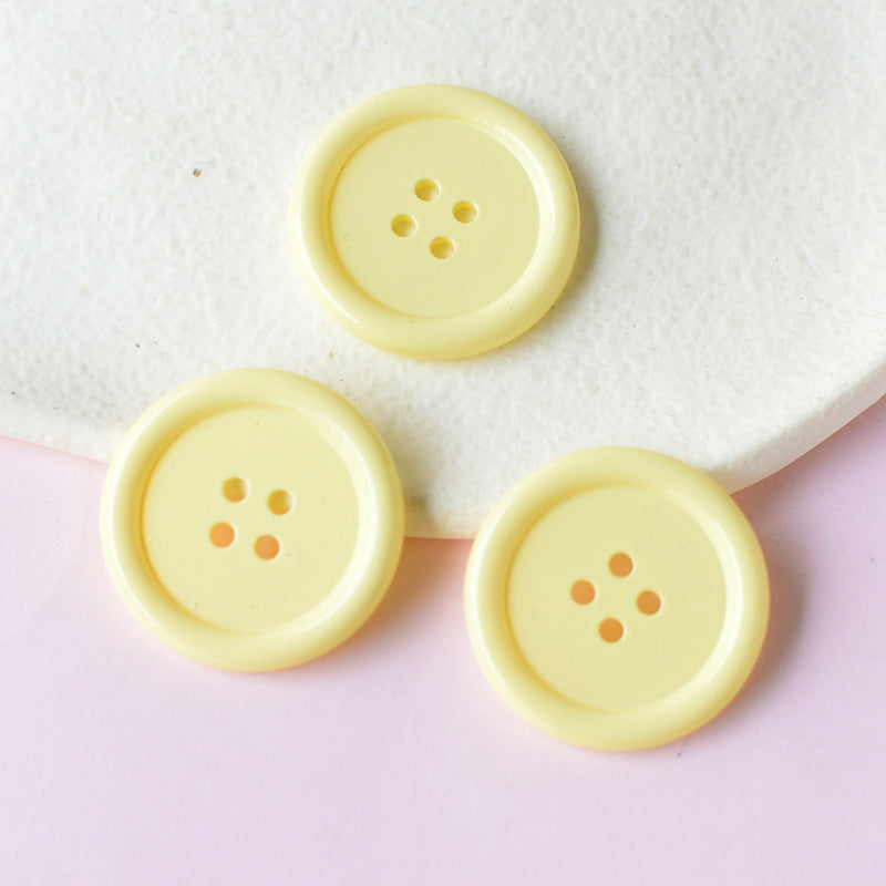 4-Hole Solid Color Button  2.3 cm (  0.9 inch)  ( 3/6pcs)