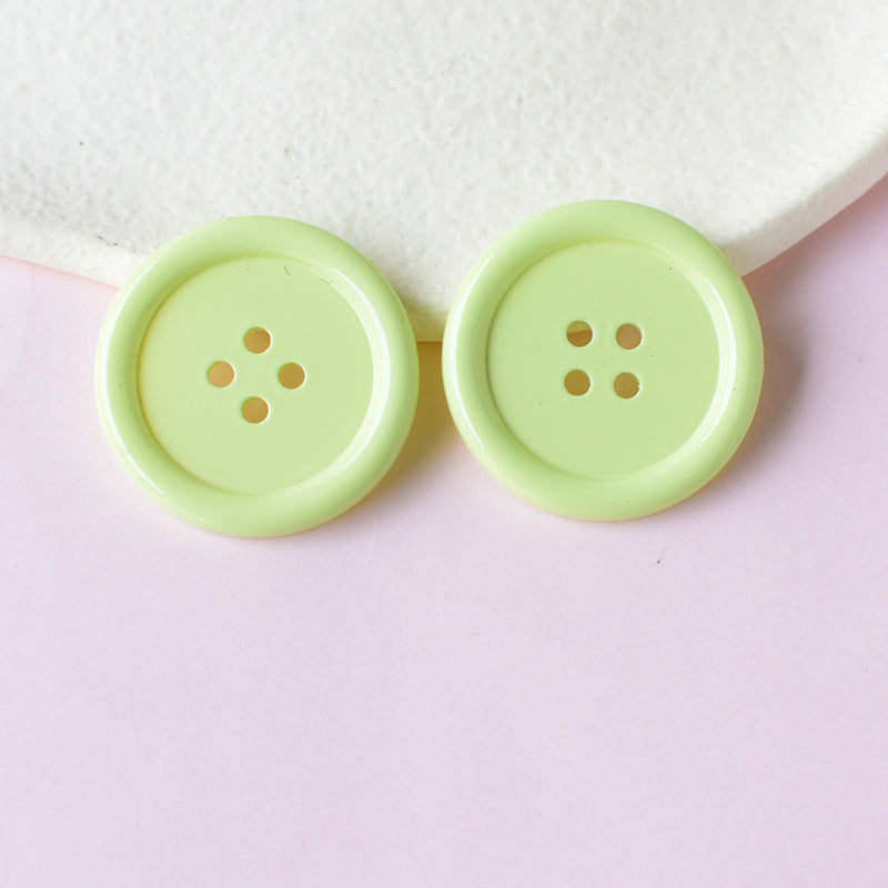 4-Hole Solid Color Button  2.3 cm (  0.9 inch)  ( 3/6pcs)