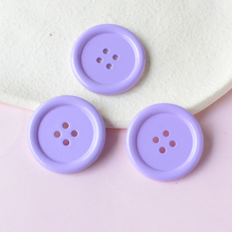 4-Hole Solid Color Button  2.3 cm (  0.9 inch)  ( 3/6pcs)