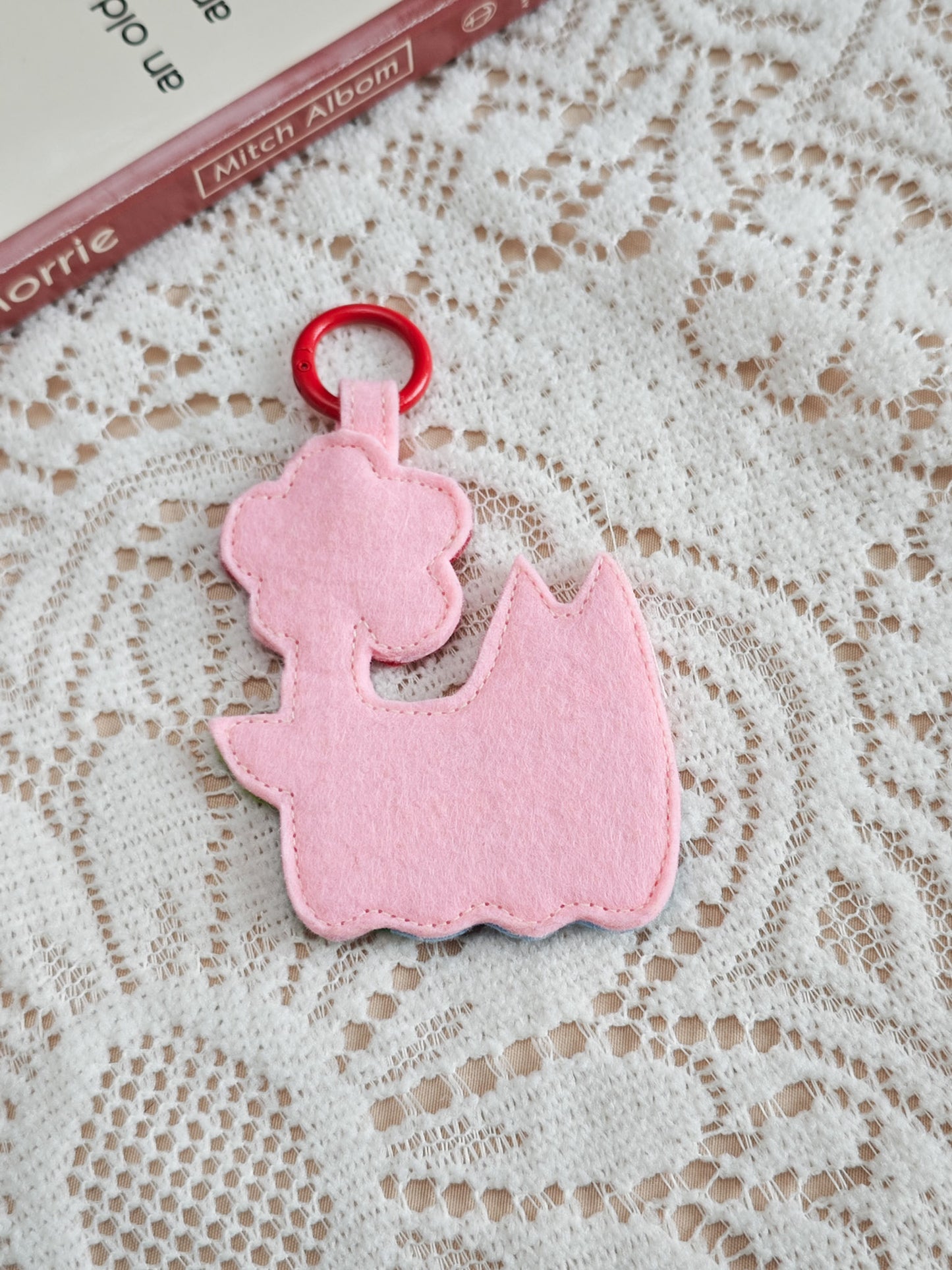 Cute Kitten Felt Ornament - Handmade Cat Hanging Decor   A07