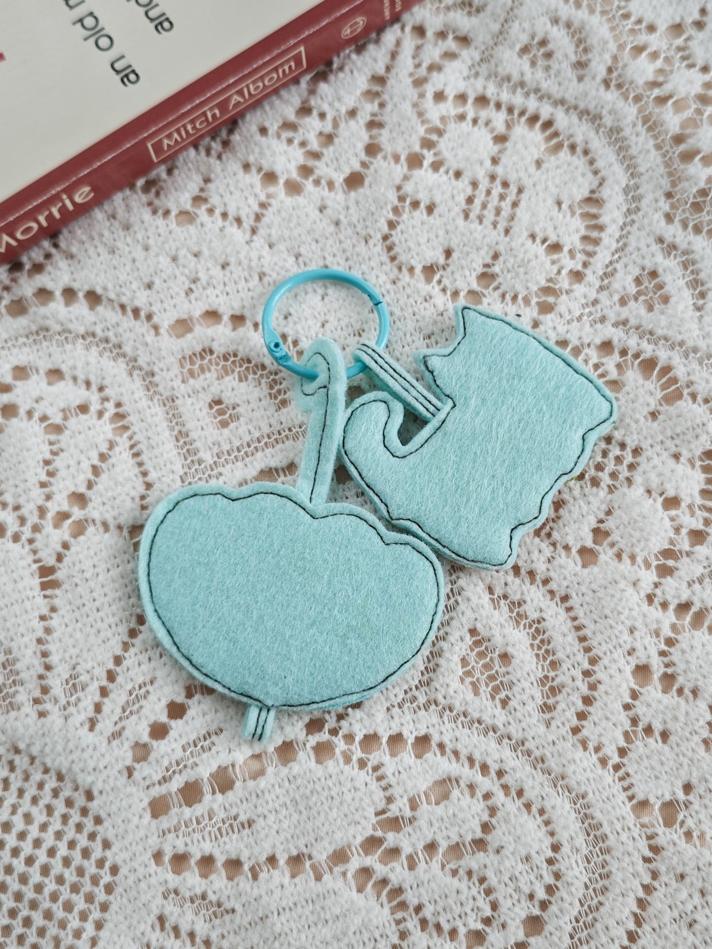 Cute Kitten Felt Ornament - Handmade Cat Hanging Decor  B05