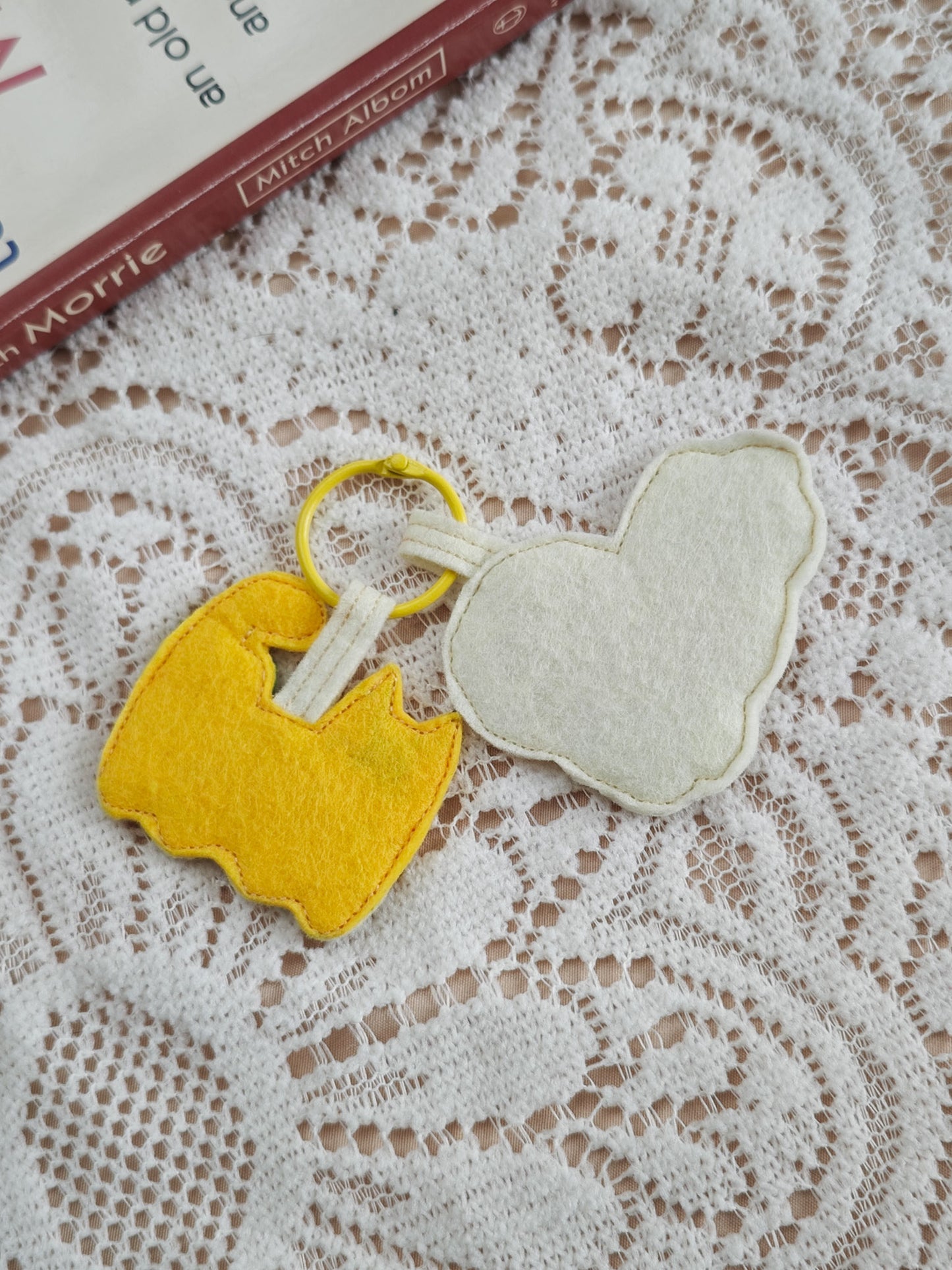 Cute Kitten Felt Ornament - Handmade Cat Hanging Decor  B06
