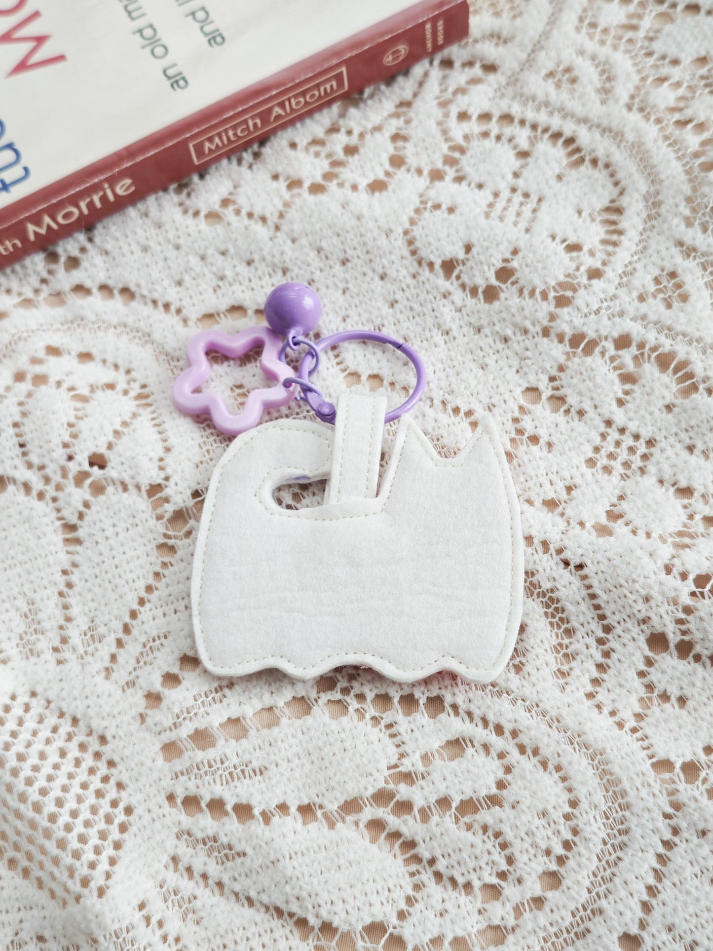 Cute Kitten Felt Ornament - Handmade Cat Hanging Decor D01