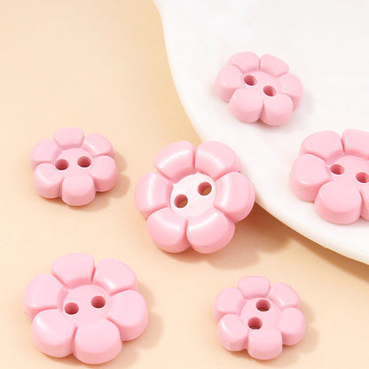 2-Hole Colorful Flower Button 1.5 cm (0.6 inch) (2/11 pcs)