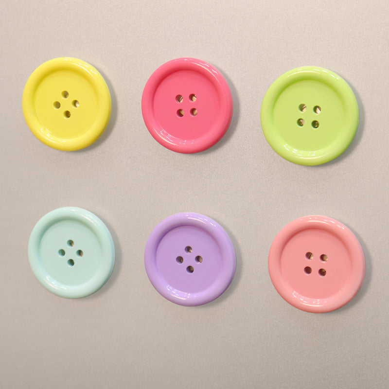 4-Hole Solid Color Button  2.3 cm (  0.9 inch)  ( 3/6pcs)