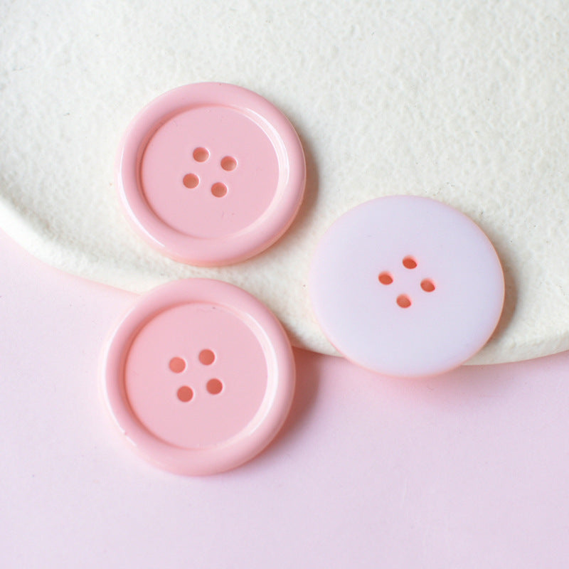 4-Hole Solid Color Button  2.3 cm (  0.9 inch)  ( 3/6pcs)